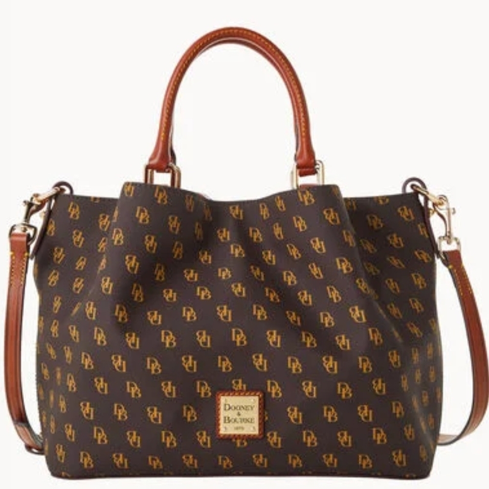 NWT Dooney & Bourke Gretta Brenna Tote Crossbody Bag Brown Tmoro NG1905BM - Picture 2 of 7